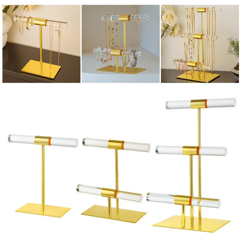 Multifuntional Bracelet Display Stand Necklace Display Holder Watch Rack Bracelet Organizers Acrylic Texture for Jewelry