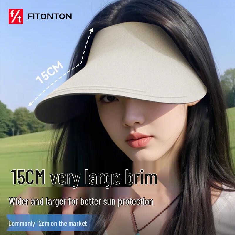 FitonTon Women s UV Protection Large Brim Sun Visor One Size