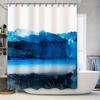 Stunning Blue Waterfall Shower Curtain: Artistic Landscape Design In 3D Print Fabric Perfect for Bathroom Decor