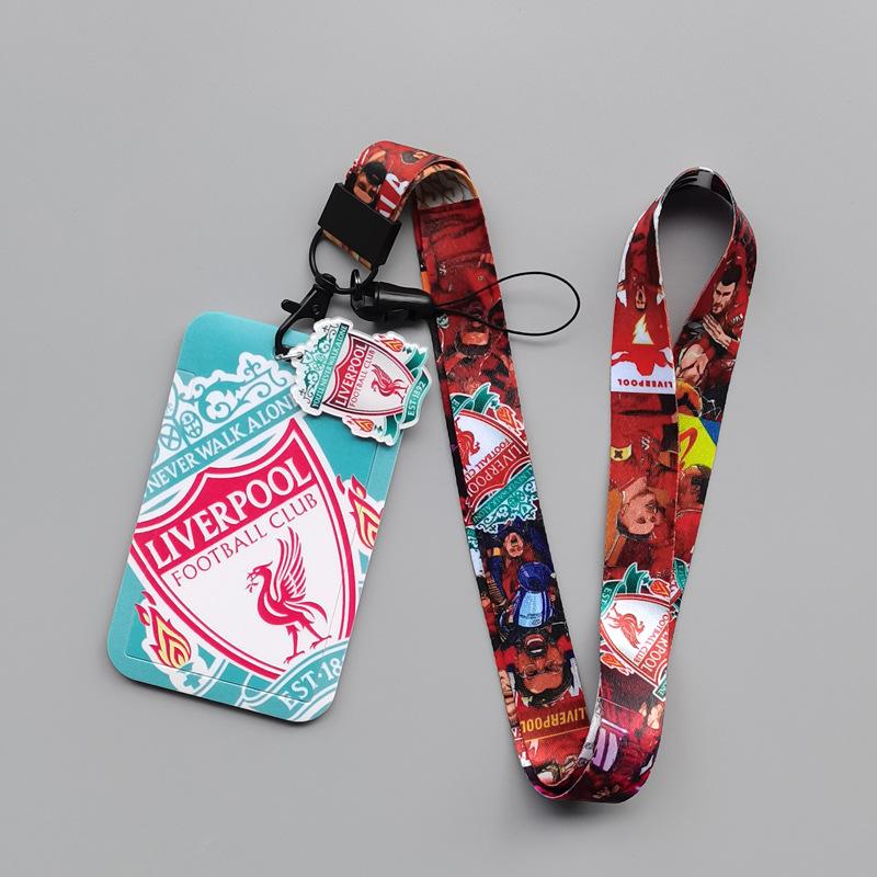 Cartoon Animation Hard Bus Push Card Sleeve Heat Transfer Student Campus Card Polyester Drop Lanyard Work Card Meal Card Football