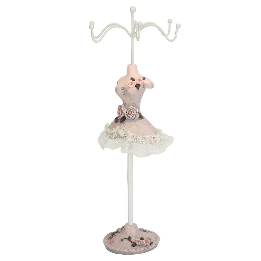 Model Dress Jewelry Rack Holder Exquisite Compact Mannequin Dress Necklace Holder Jewelry Displays Stand for Earrings