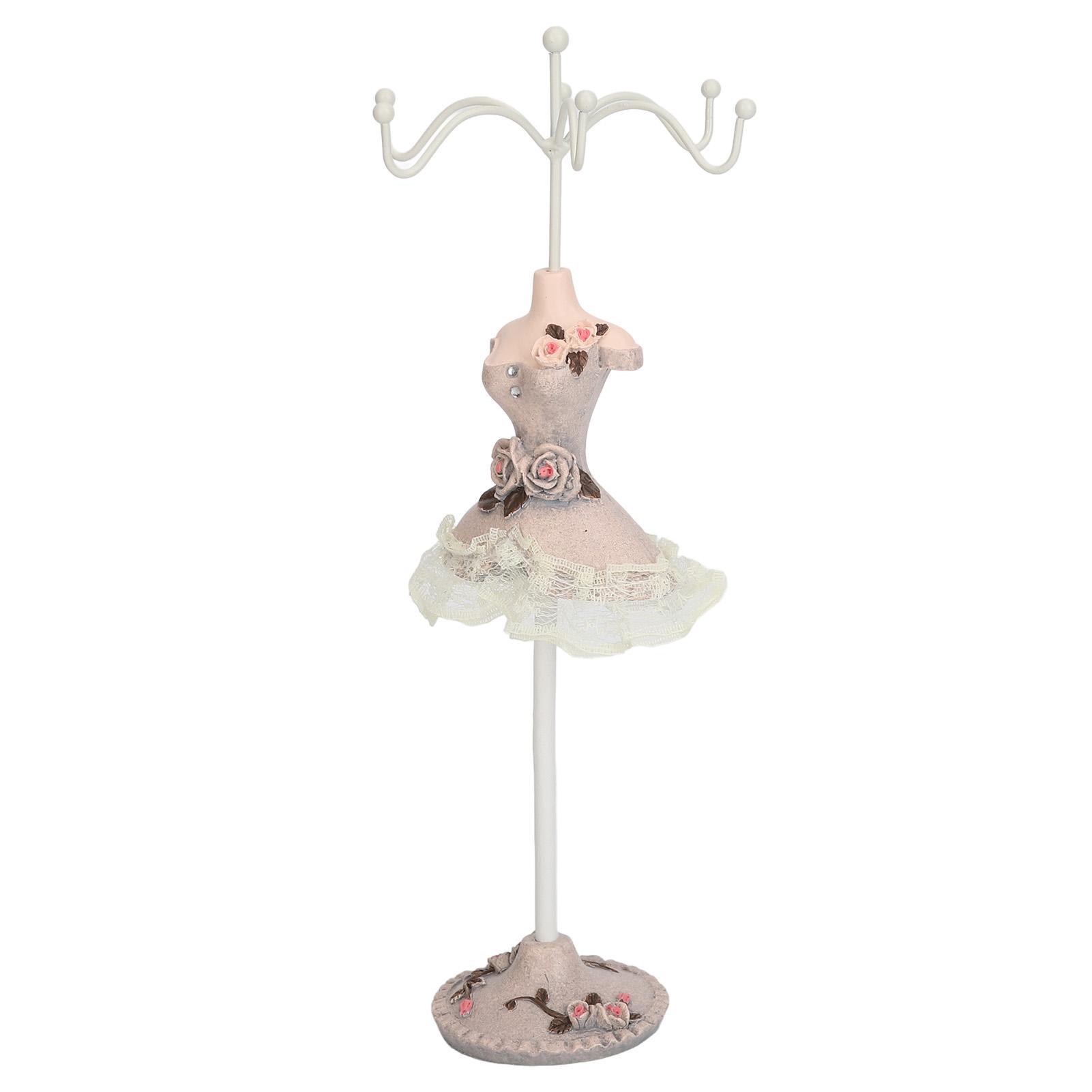 

Model Dress Jewelry Rack Holder Exquisite Compact Mannequin Dress Necklace Holder Jewelry Displays Stand for Earrings