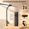 Office Home Led Desk Lamp Eye Caring Architect lamp with Clamp  24W 5 Color Dual Screen Computer Monitor Gooseneck Smart Light