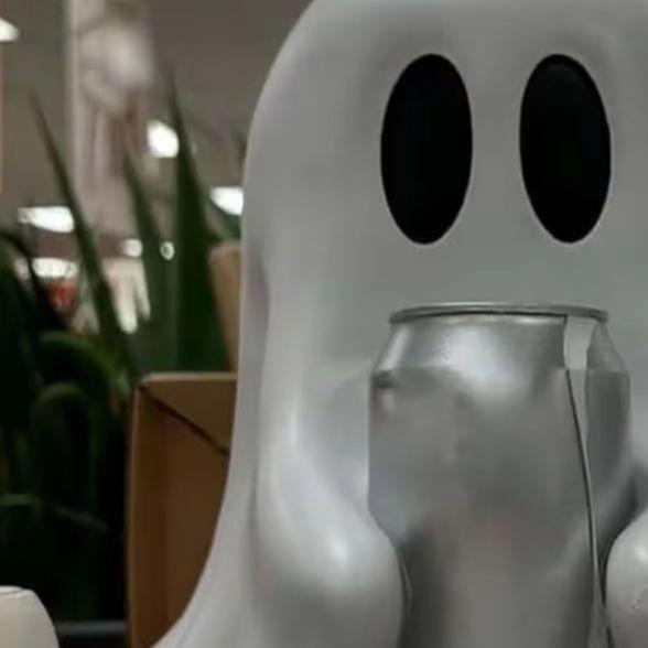 Halloween Ghost Can Holder Spooky Resin Drink Holder Ghost Beverage Holder for Halloween Home Party Outdoor Bar Decoration