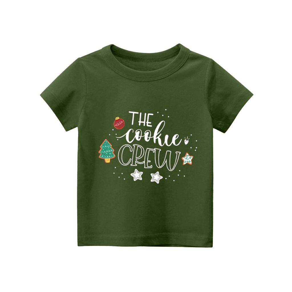 Christmas Day Toddler Girl Boy T-Shirts Kids Top Boys And Girls Printed Short Sleeved T-shirt