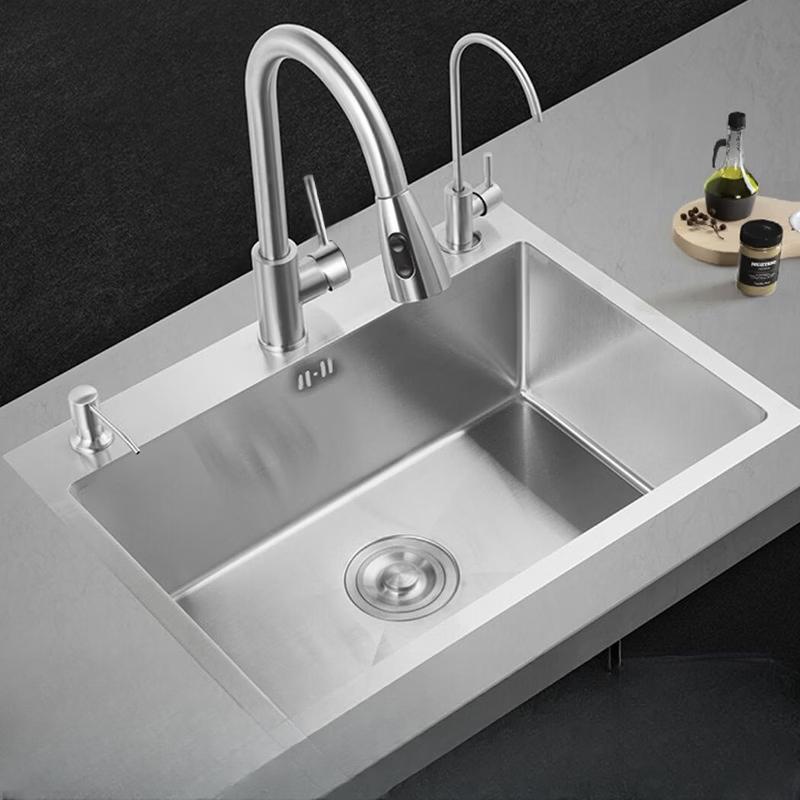Yipan 58x43cm Single Bowl Stainless Steel Kitchen Sink