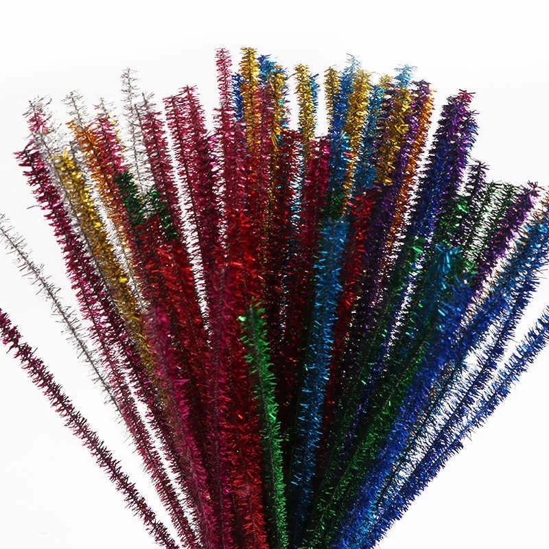 30cm Hand-Twisted Rods, 100 Pieces, Wool Strips, Bouquet Materials, Gold Onion Sticks, Educational Toys, Handicraft Supplies