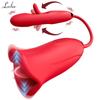 Touchhoney Patting Vibrator for kvinner med tunge slikker brystvorten Oral Suger Klitoris Stimulator G Spot Voksne Varer Sexleketøy