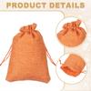 PATIKIL Set of 50 Drawstring Bags, 4x5.5 Inch, Burlap Reusable Gift Bags, Jewelry Pouches for Parties, Christmas, and Events, Orange