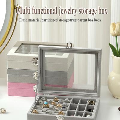 Jewelry Box 2025 New Style Simple Light Luxury High Texture Ring Earrings Necklace Jewelry Storage Box