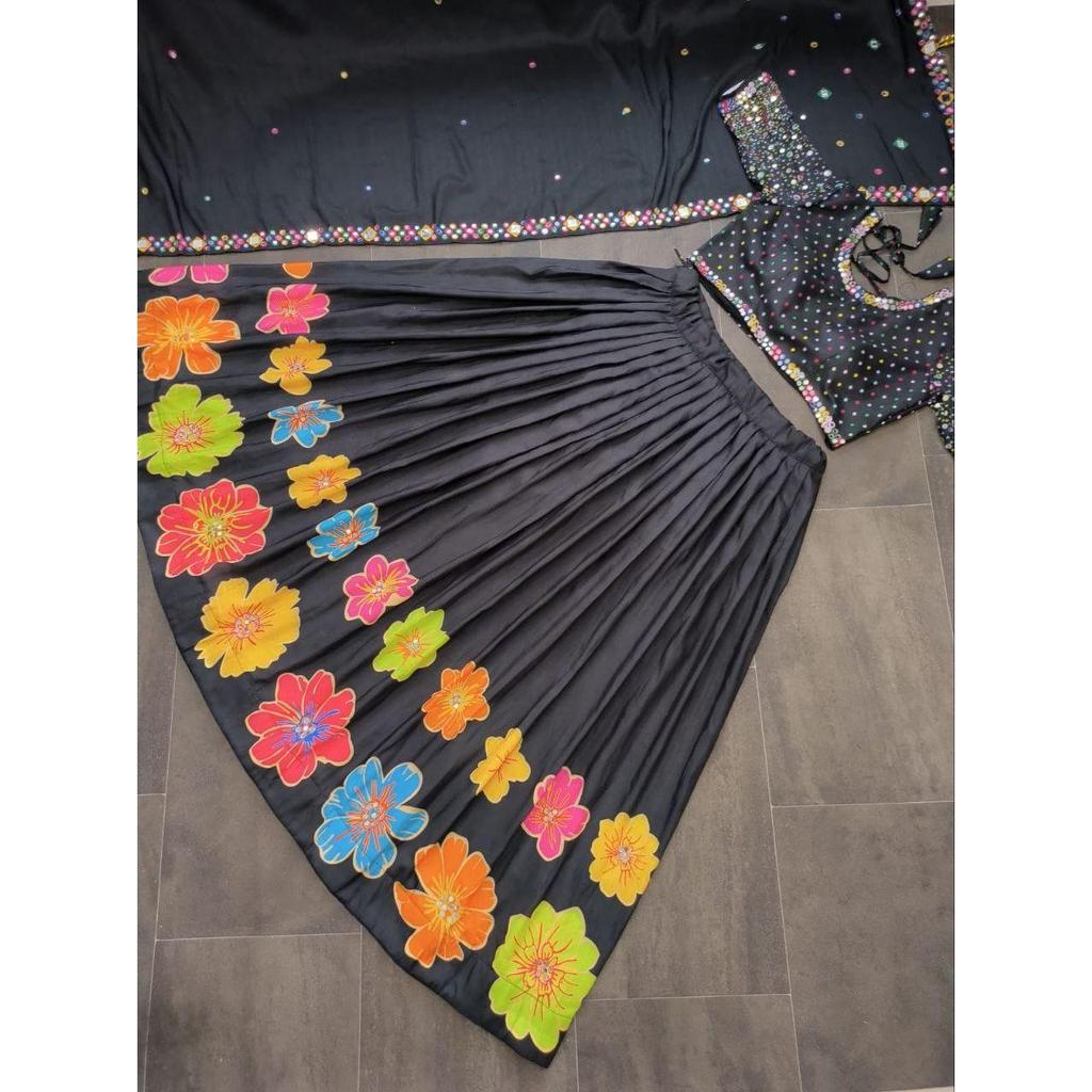 New Launching Navratri Special Real Mirror Work Lehenga Choli