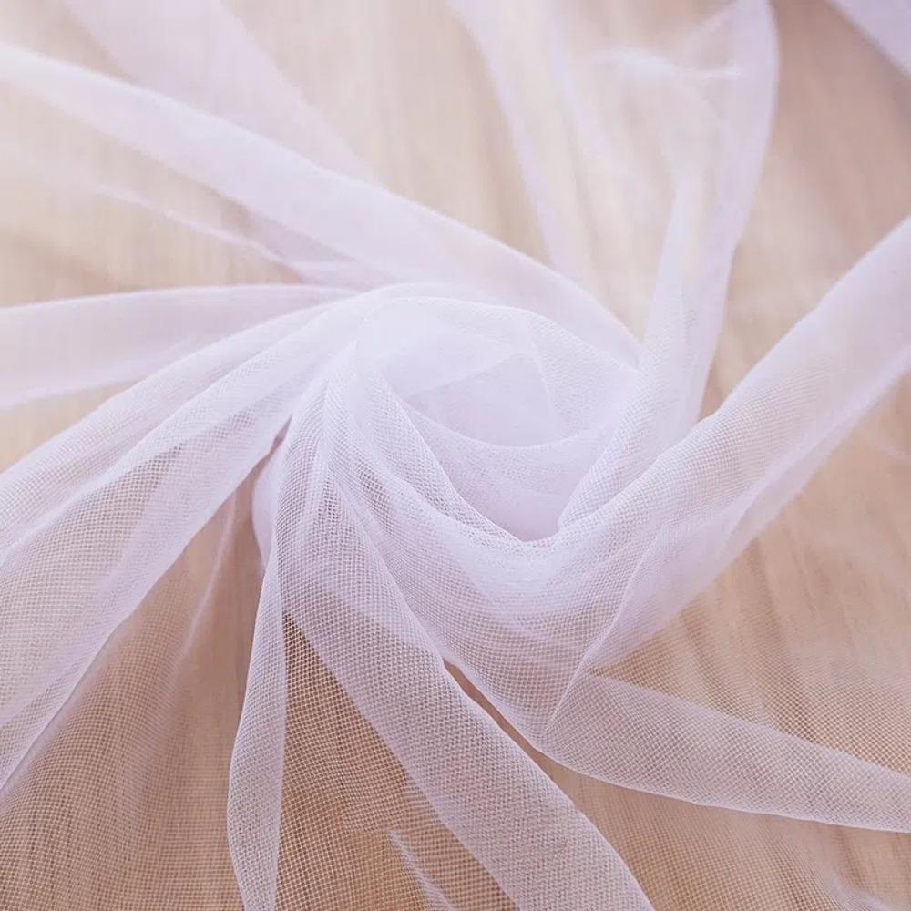 Fashion 1yard/150cm Soft Mesh Fabric Encrypt Solid Color Lace Mesh Yarn Gauze Curtains Cloth for Wedding Dresses