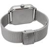 Casio Standard Round Rectangle Multi-Function Analog Men's Watch 24-Hour Display Metal Mesh Band Gray
