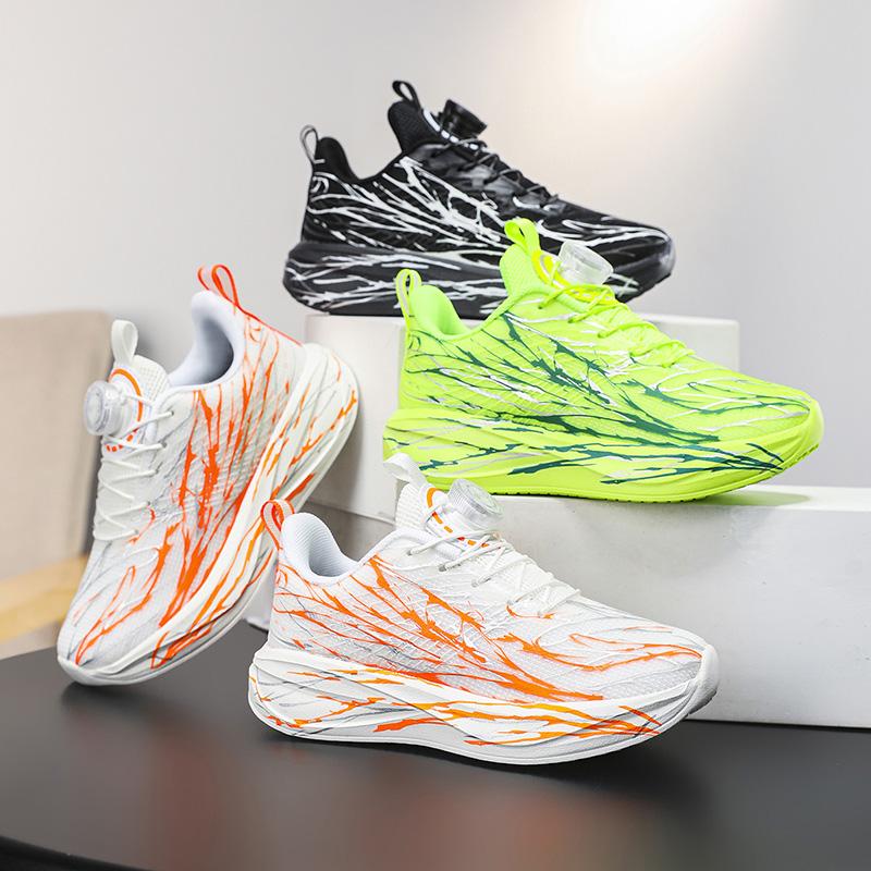 New Arrival Children Sneakers For Boys Air Mesh Breathable Running Sports Shoes Kids Girls Flat Casual Shoes Big Size 40