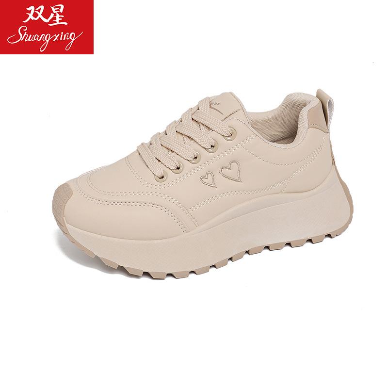 China Double Star Daddy Shoes New Autumn and Winter Platform Shoes 35 хаки