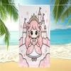 Pink Princess Castle Floral Beach Towel Pool Towel Camping Towel Bath Towel Blanket HD Print Soft Travel Absorbent Towel
