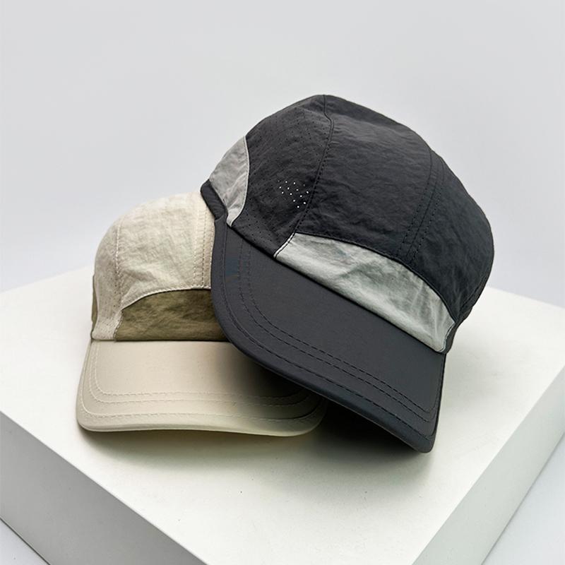 Peaked Drying Fast Color Contrast Blocking Women  Men For Neutral Gender Fresh Hats Short Eaves Breathable Mesh Sunshade Outdoor Caps Versatile