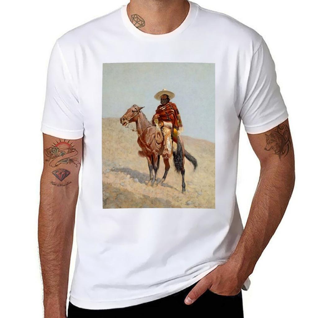 Mexican Vaquero Horseman By Frederick Remington Tshirt Simple Casual Short Sleeve Tee