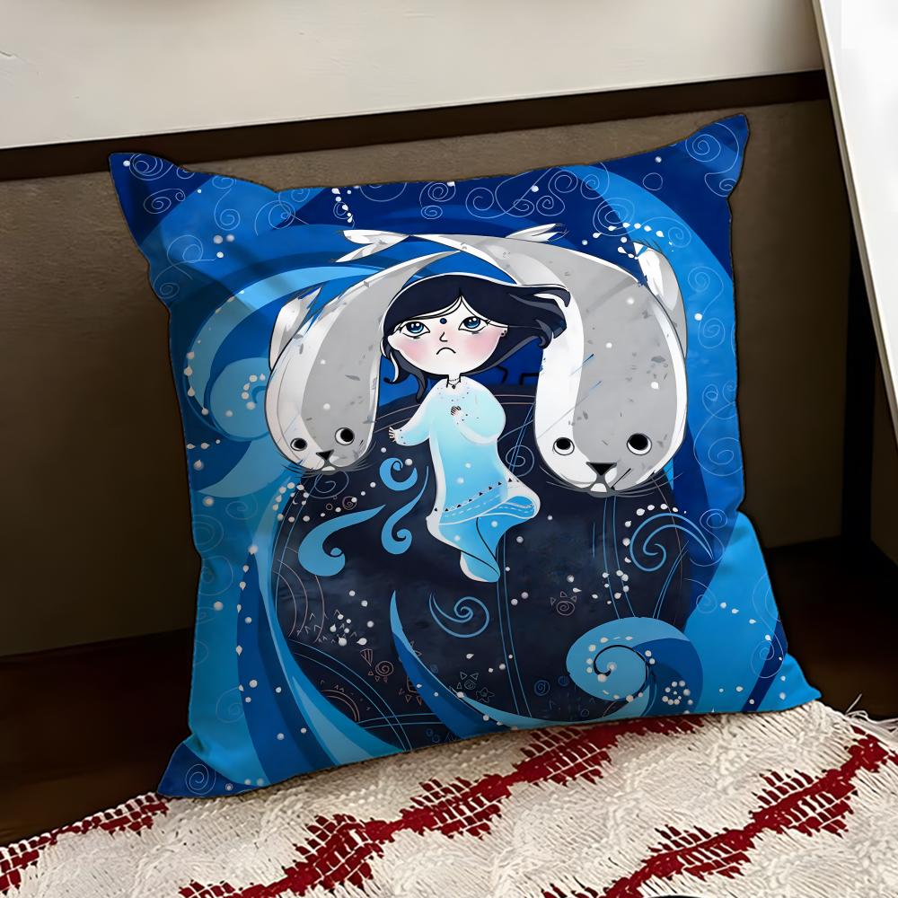 Ireland SSong of the Sea Cushion Cover Reversible Soft Durable Pillow Cover Home  Car MultiScene Use for Daily Comfort 30X30cm