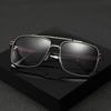 Non-polarized Fashion Square Metal Frame Double Beams Men Women Sunglasses Driving Cycling Fishing Men Sun Eyeglasses