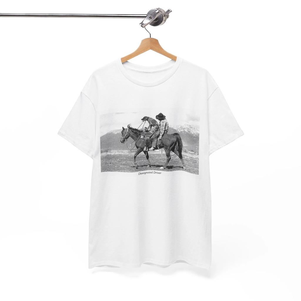 Designated Driver Tshirt Vintage Graphic Horse And Dog Country Unisex Brand New