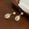 Women's Japanese-Korean Style Zircon Emerald Jewelry Set: Necklace, Ring, Earring, and Elegant Clavicle Chain
