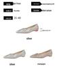 Fairy Style Pointed Toe Flat Shoes - Champagne Gold & Silver, Perfect for Weddings, Plus Size, Bridesmaids, and Pregnant Women. Hidden Heel.