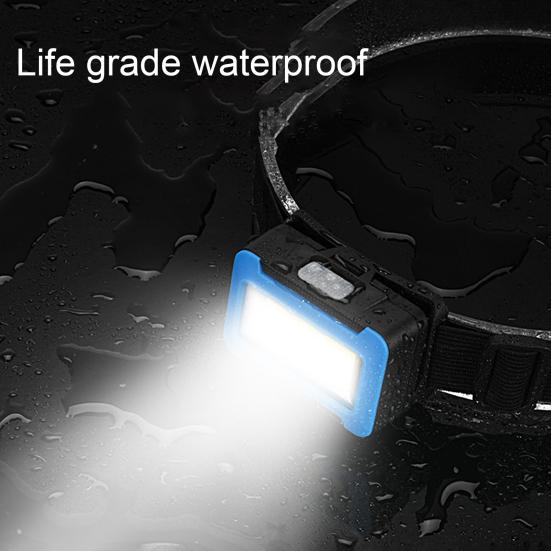Head Lamp 45 Degree Adjustable Battery Operated Elastic Band Waterproof Multifunctional Illumination Plastic