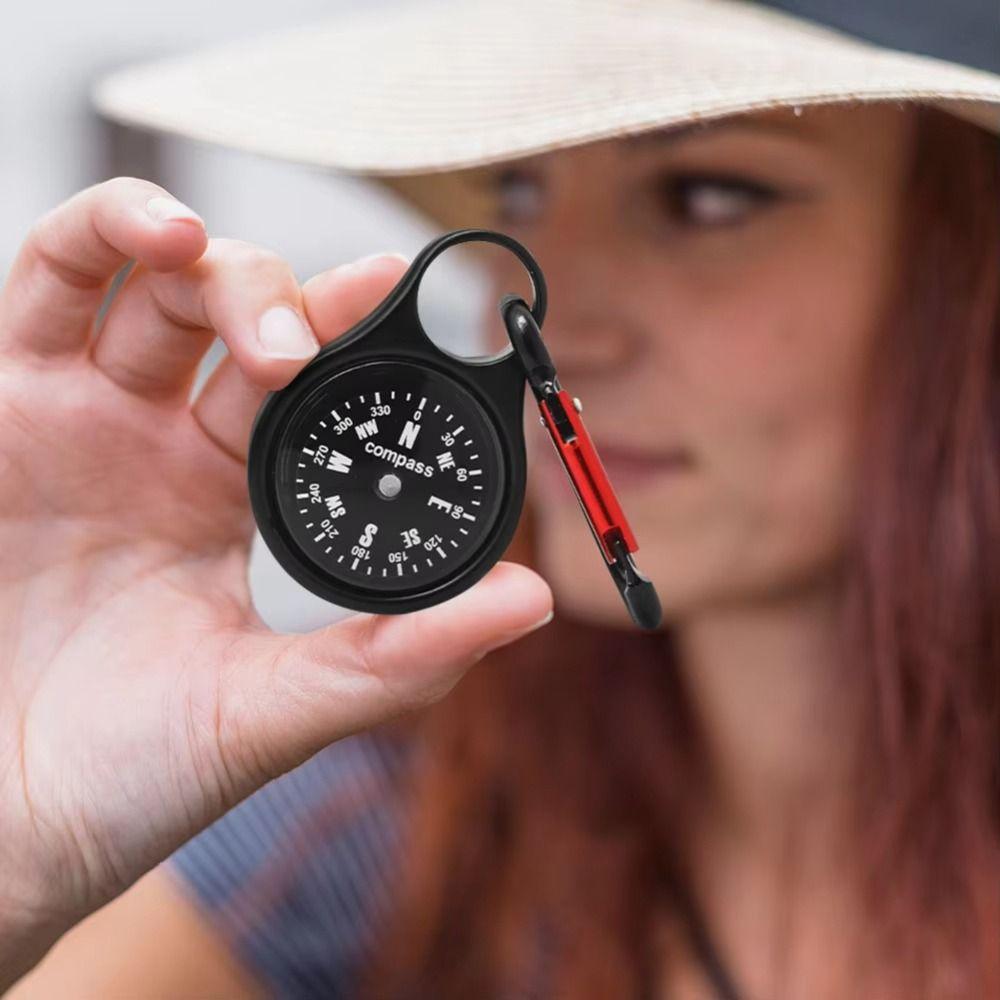 Clip-on Design Quick Hanging Compass Zinc Zinc Zinc Alloy Mini Survival Compass  Driving