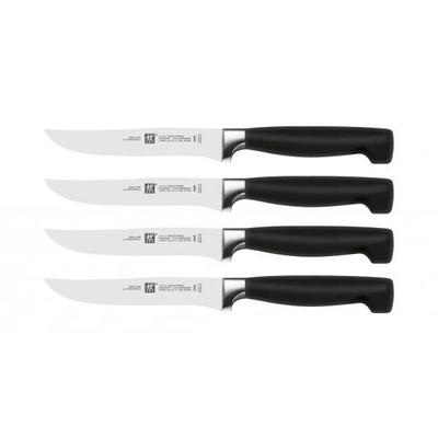 Steak Knife Set - Zwilling - Four Star - Forged Blade - Stainless Steel - 12 Pieces