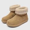 Korean version autumn and winter fluff short tube couple snow boots 22715-11715 apricot, brown, yellow-J