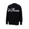 Unisex Oversized Crewneck Knit Sweater With Jacquard Streetwear Casual Cotton Pullover