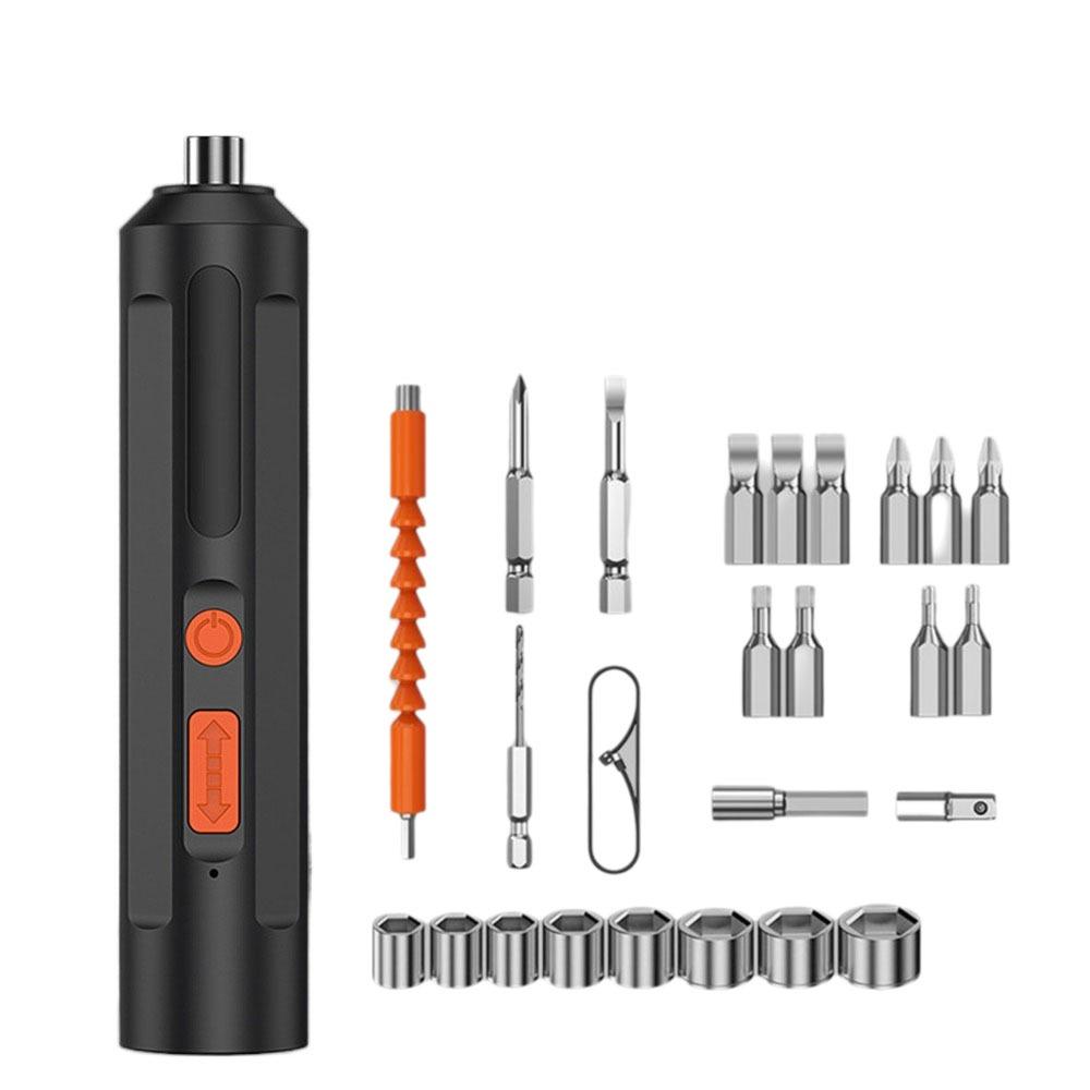 Lithium Battery Cordless Electric Screwdriver USB Rechargeable Power Drill Home Repair Tools