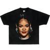 Rihanna Cămașă Boxy Vintage Grafică Tricouri Rap Supradimensionate Streetwear Y2K
