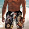 Funny Animal Chicken 3d Drawstring Swim Board Shorts Hawaiian Surfing Board Beach Short Men Trunk Swimsuit Sport Pant Shorts