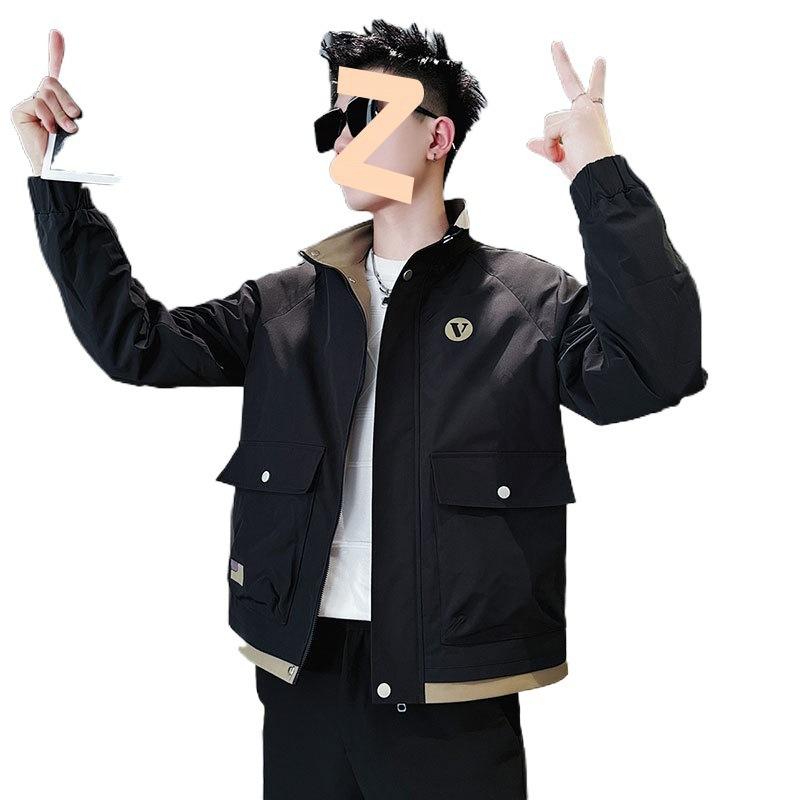 Autumn and Winter Trendy Brand Men's Tooling Jacket Men's Stand-up Collar Top 2025 New High-end Ruffian Handsome Casual Jacket Tide