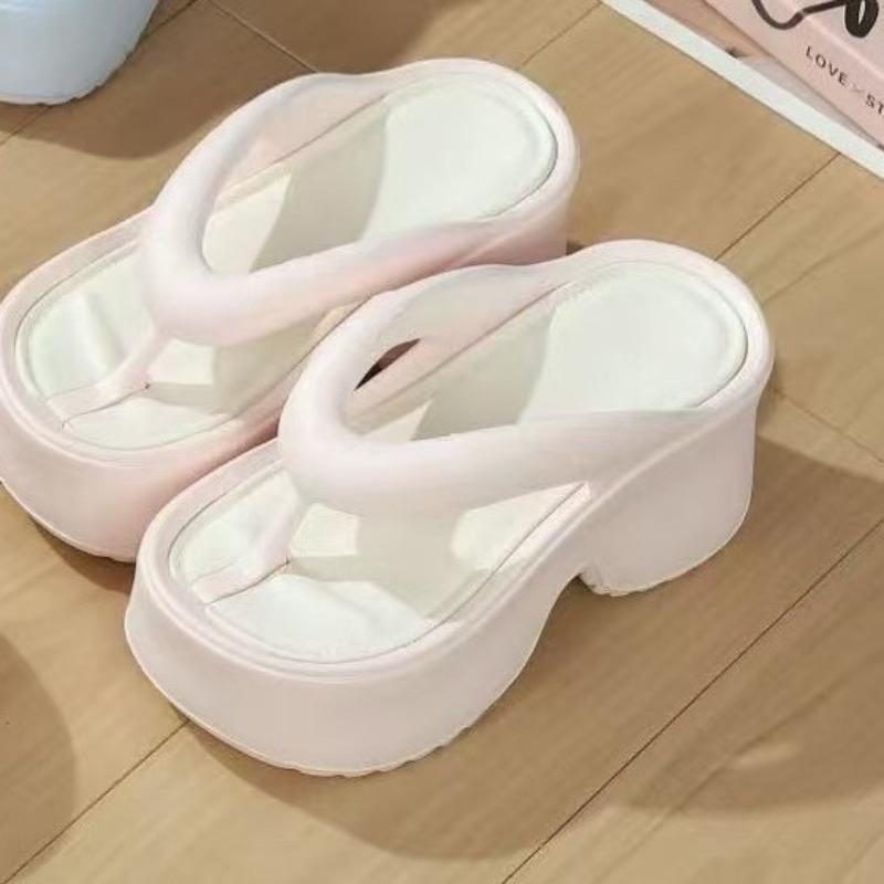 Fashion Summer New Fashionable Platform Slippers for Womens Height Increasing Anti Slip Sandals for Women Lightweight Sandalias De Mujer