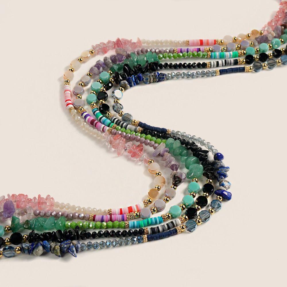 Colorful Eyeglass Holder Necklace Crystal Sunglasses Chains Eyeglass Chain Holder Reading Glasses