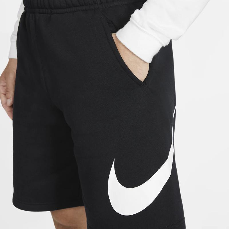 Nike Solid Color Drawstring Shorts with Brand Logo Men Shorts Black BV2721-010