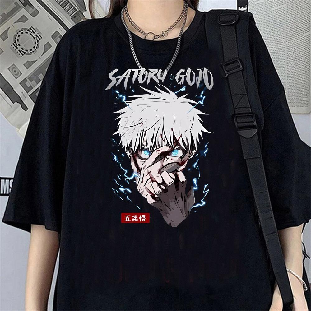 Jujutsu Kaisen shirt female korean clothes anime Grunge Gothic graphic Psychedelic Trendy korean clothes Breathable Graphic