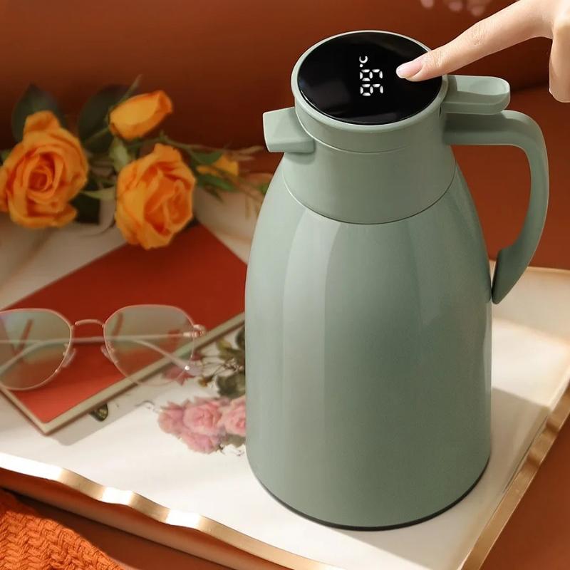 Smart Temperature Display Kettle Coffee Pot Household Large-capacity Insulation Kettle Thermos Dust-proof
