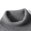 Men Turtleneck Sweater Slim Fit Knit High Neck Pullover Warm Winter Solid Color Rollneck