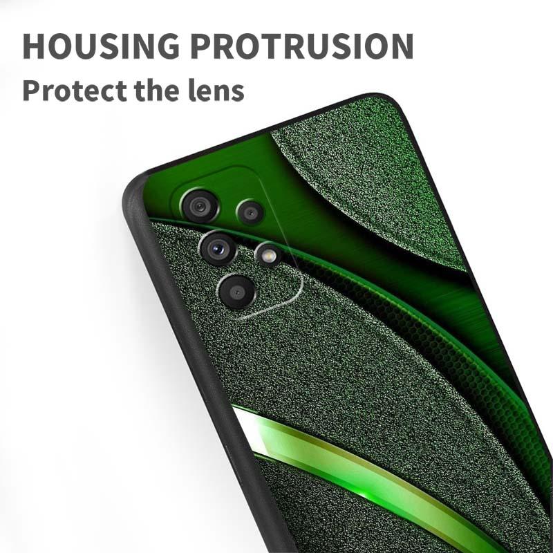 Artistic metal style pattern Phone Case For Samsung A73 A72 A71 A55 A54 A53 A52 A51 A13 A22 A16 A15 A12 A14 A26 A07 5G Black