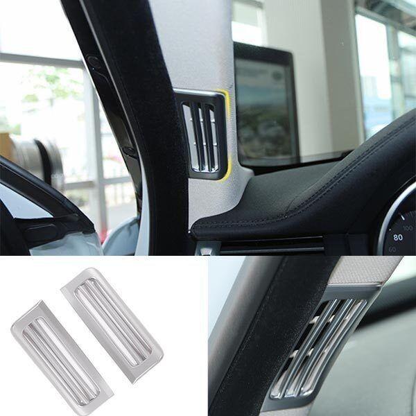 Outlet Vent Cover Matte Silver For Range Rover Evoque 2012-2019 2PC A Pillar Air