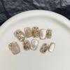 Wearing Armor Pure Handmade Manicure Finished Product Fake Nail Patch Highlight Light Bulb Cat Eye Flash Champagne Diamond Short Nail