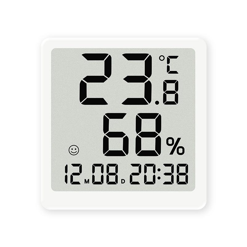 Ultra-thin electronic digital thermometer hygrometer, electronic clock thermometer, indoor humidity and temperature gauge белый