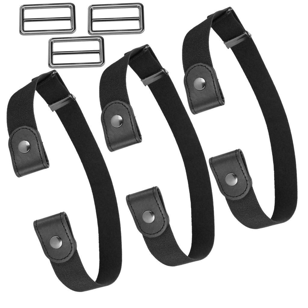 3 Set Elastic Belt Fashion Stretch with Buckle Clothing Accessories for Woman Man