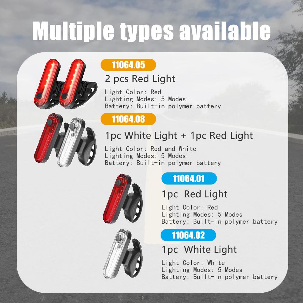 Bike Taillight USB Rechargeable LED Bicycle Lighting Waterproof Cycling Flashing Safety Warning Lamp Bicycle Lantern Accessories