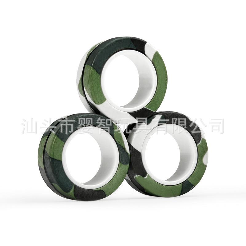 Armeegrün Graffiti Magnetring Armband & Finger Spinner