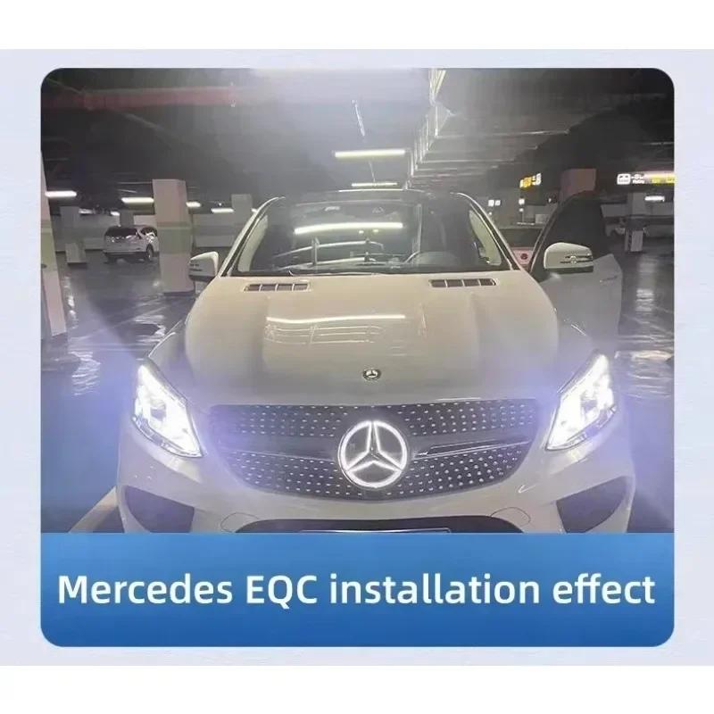 Car Front Grilled Star Emblem LED Illuminated Logo White Light for Mercedes Benz W204 GLK200 GLK260 GLK350 2013-2015 VI1